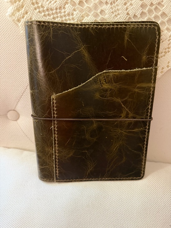 Jenikas Journals Other - Custom Made - Brown Leather Notebook A5 Cover Only with Elastic Closure